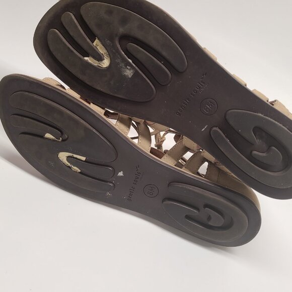Gentle Souls Break My Heart Sandals 6 Beige Brown Nude Gladiator Kenneth Cole - Picture 5 of 7